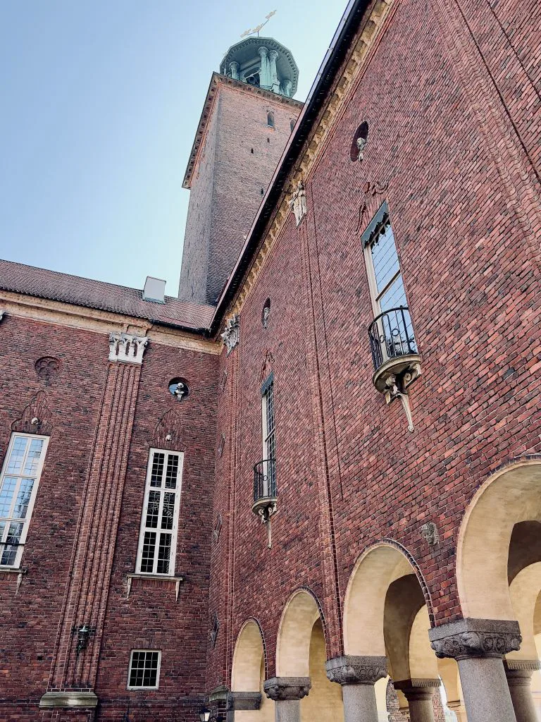 Bricked facade of Stockholm City hall
