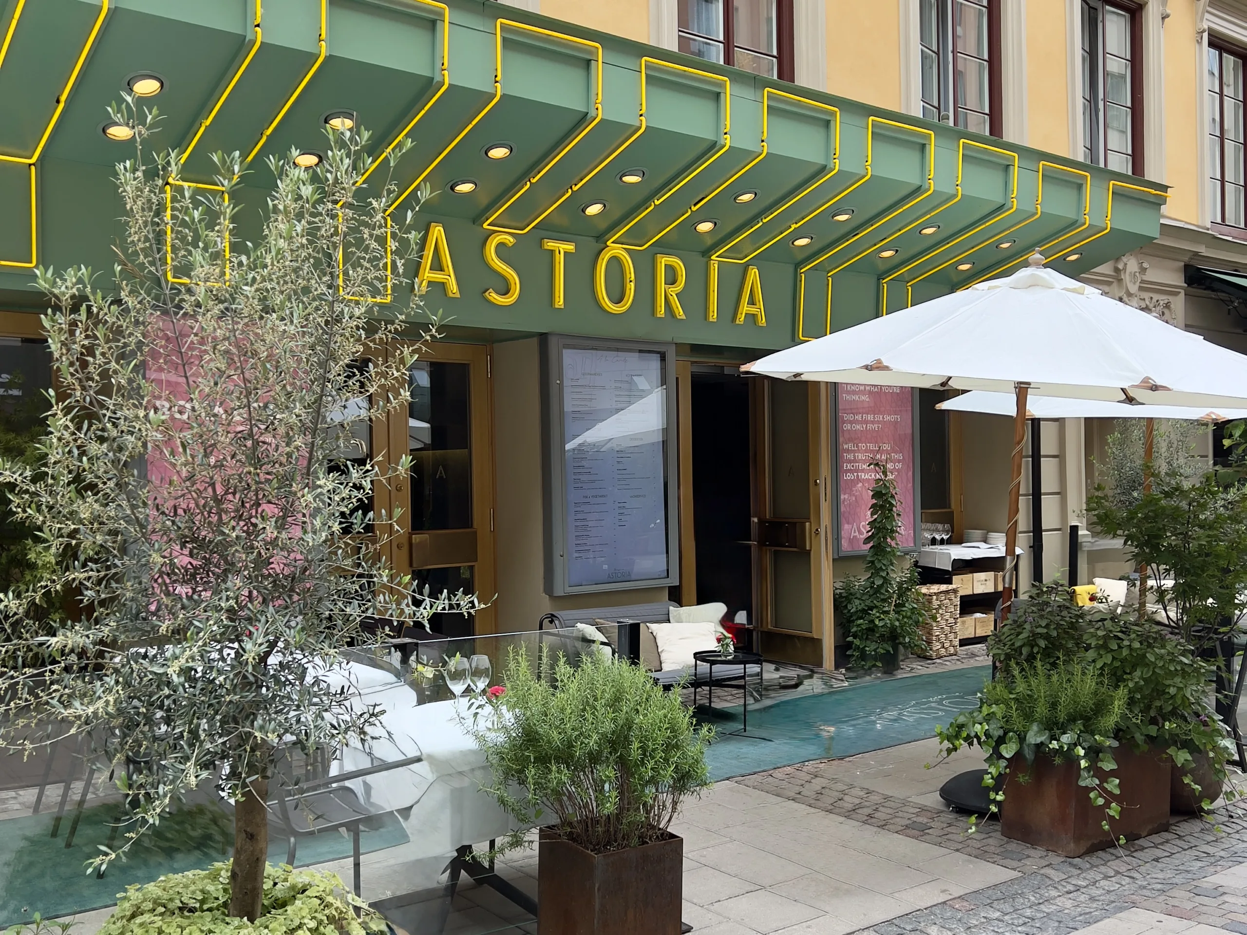 Brasserie Astoria dining Swedish Grace